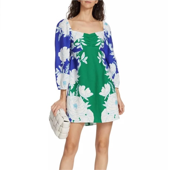 NWT Farm Rio linen-blend mini dress - Picture 2 of 9